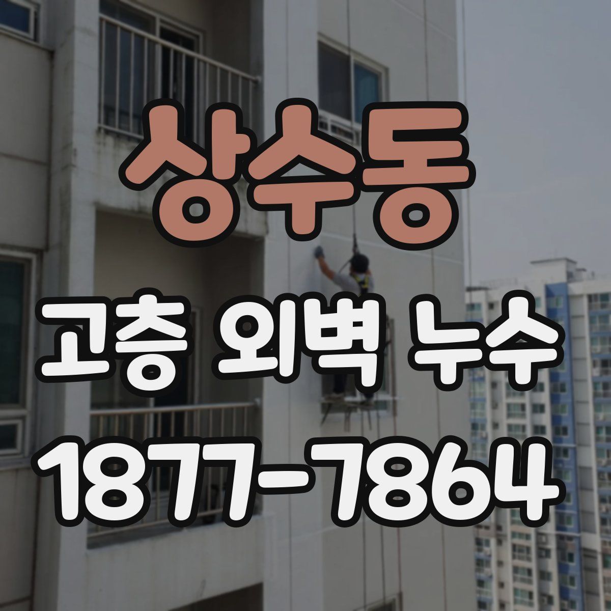 상수동 고층 외벽 누수