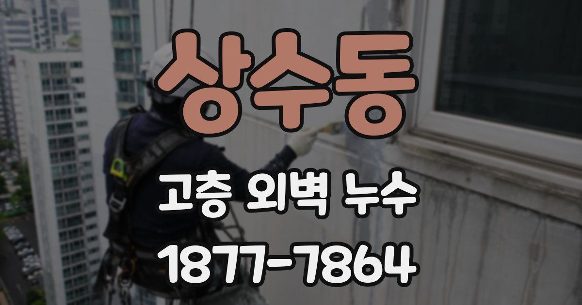 상수동 고층 외벽 누수