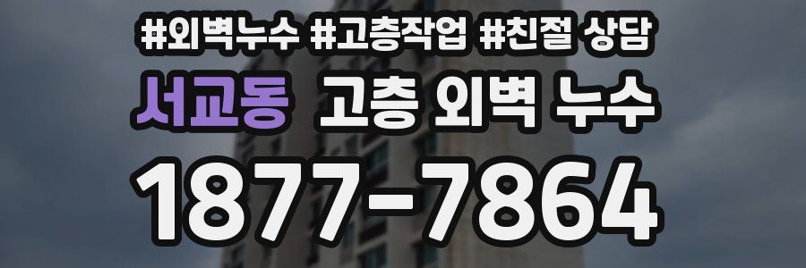서교동 고층 외벽 누수