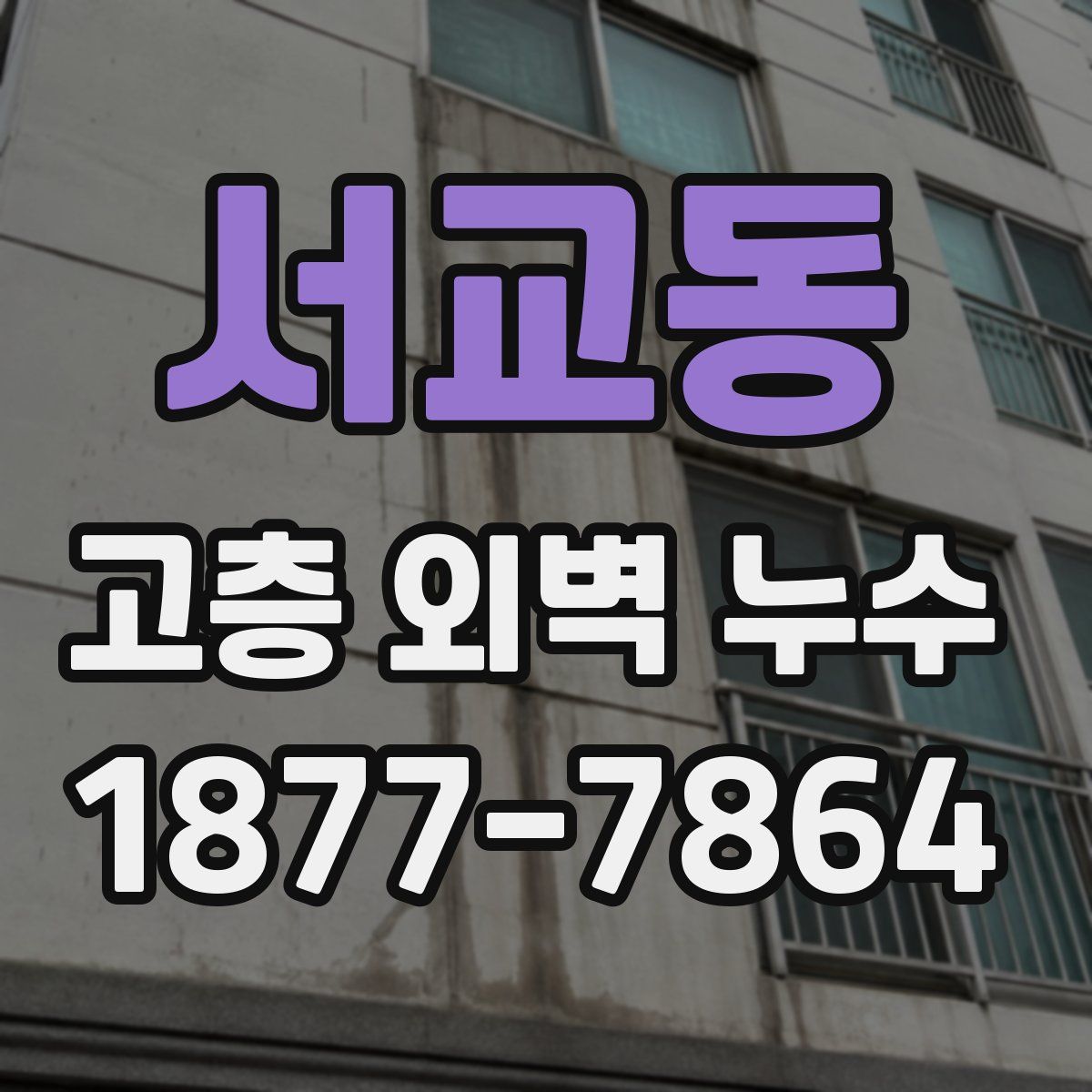 서교동 고층 외벽 누수