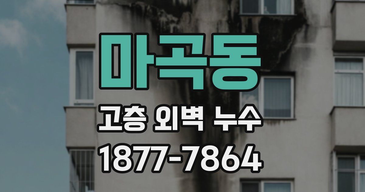 마곡동 고층 외벽 누수
