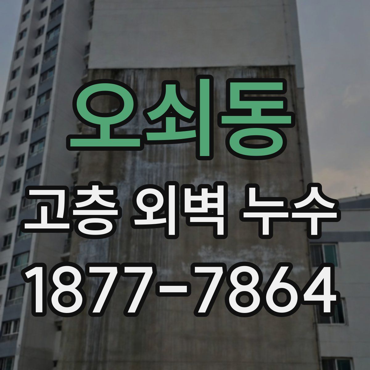 오쇠동 고층 외벽 누수