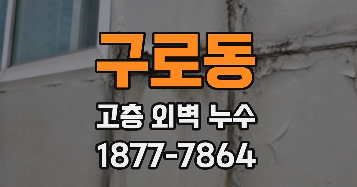 구로동 고층 외벽 누수