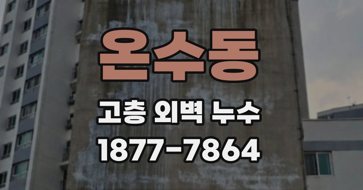 온수동 고층 외벽 누수