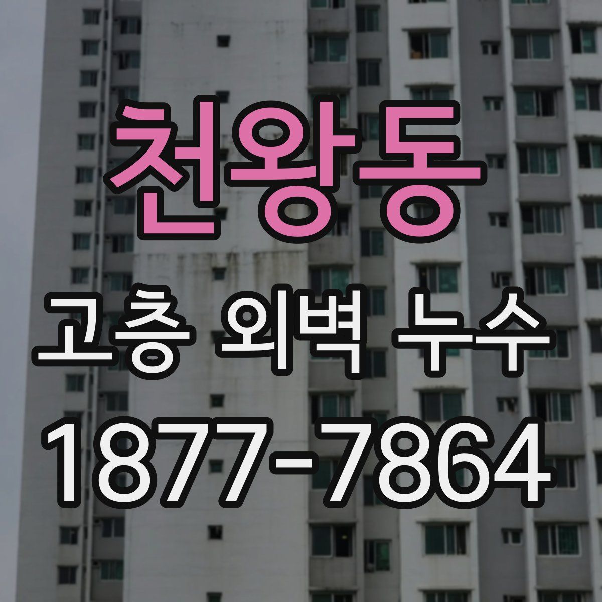 천왕동 고층 외벽 누수