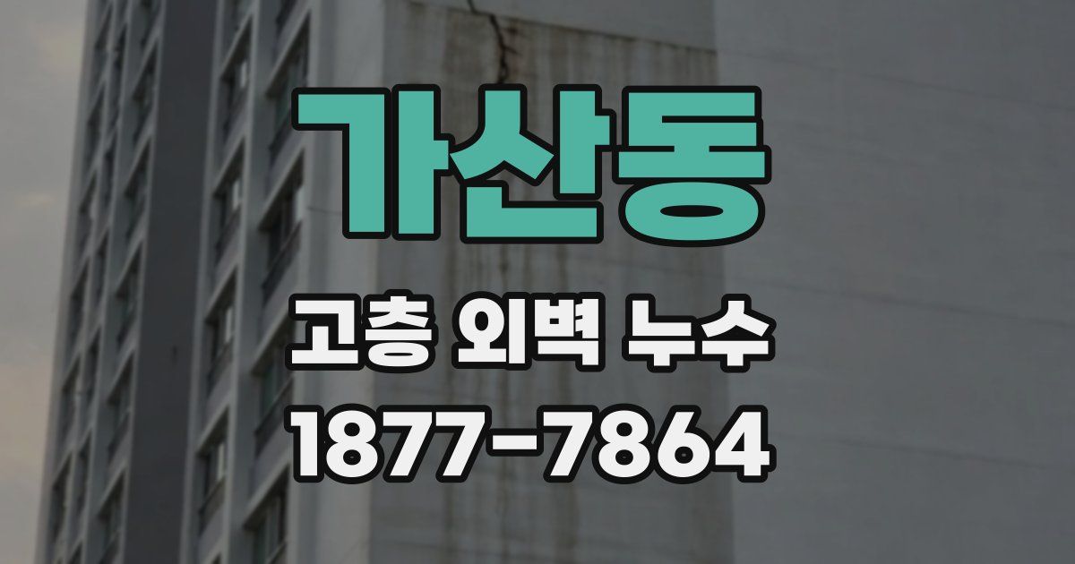 가산동 고층 외벽 누수