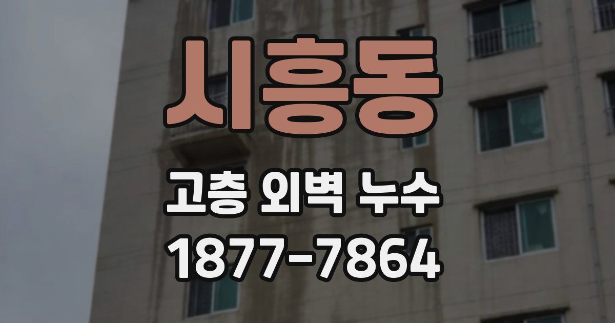 시흥동 고층 외벽 누수
