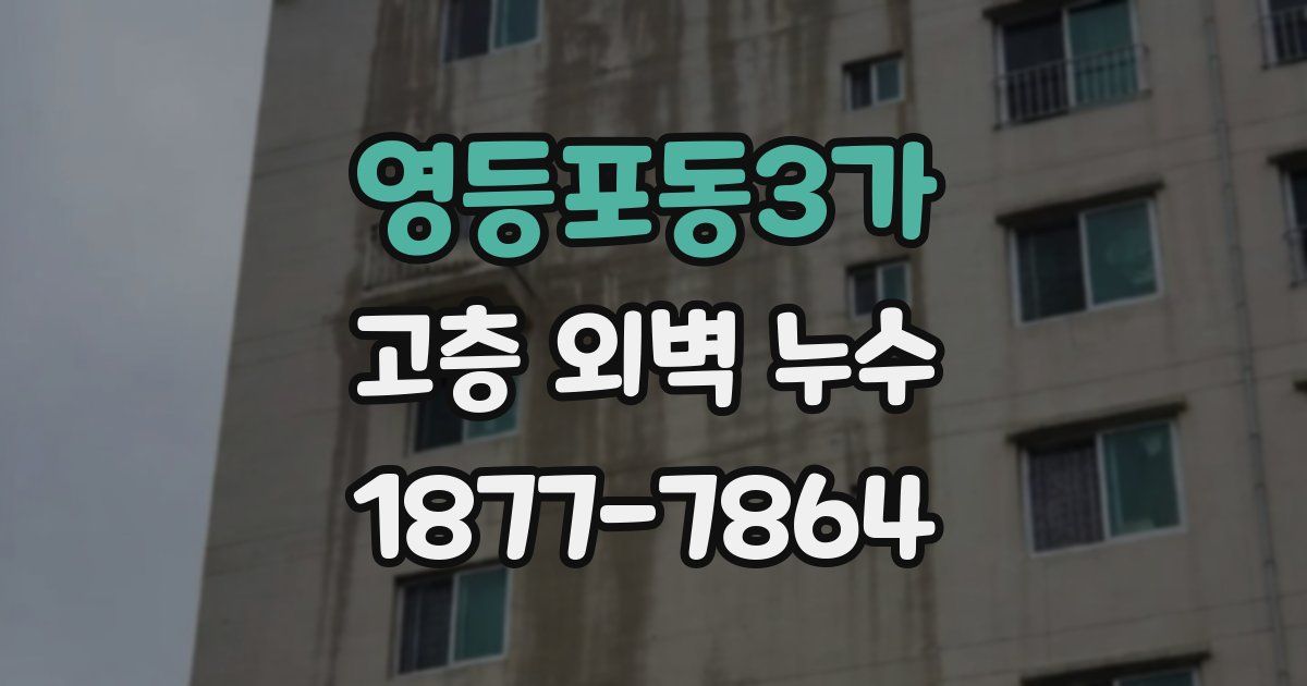 영등포동3가 고층 외벽 누수