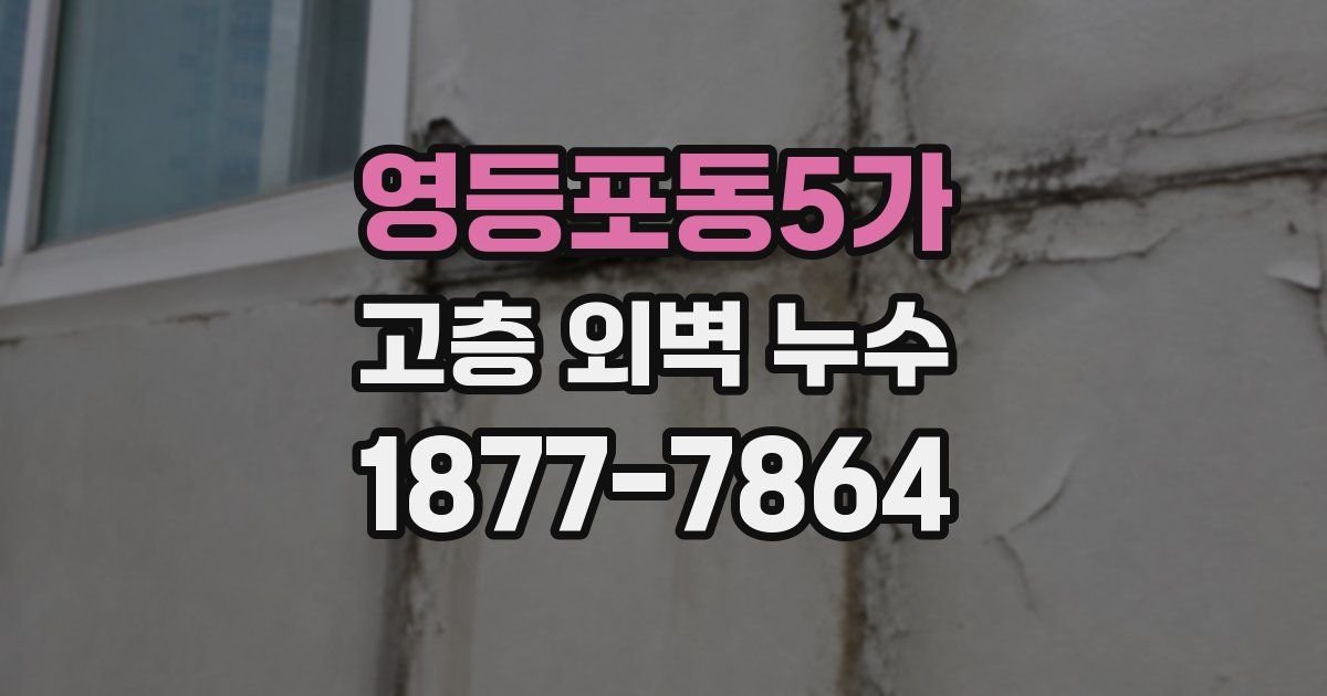 영등포동5가 고층 외벽 누수