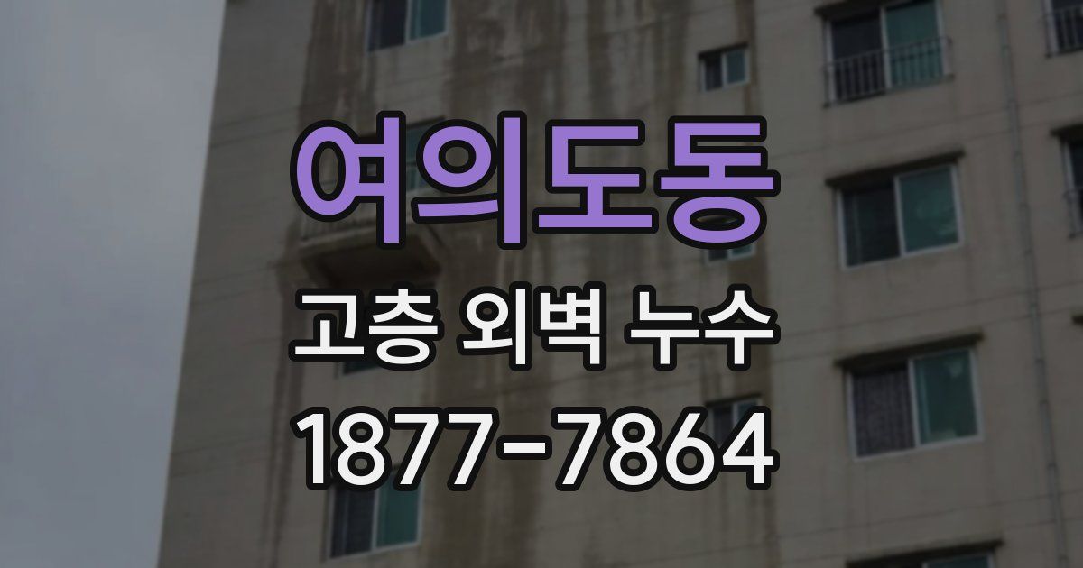 여의도동 고층 외벽 누수