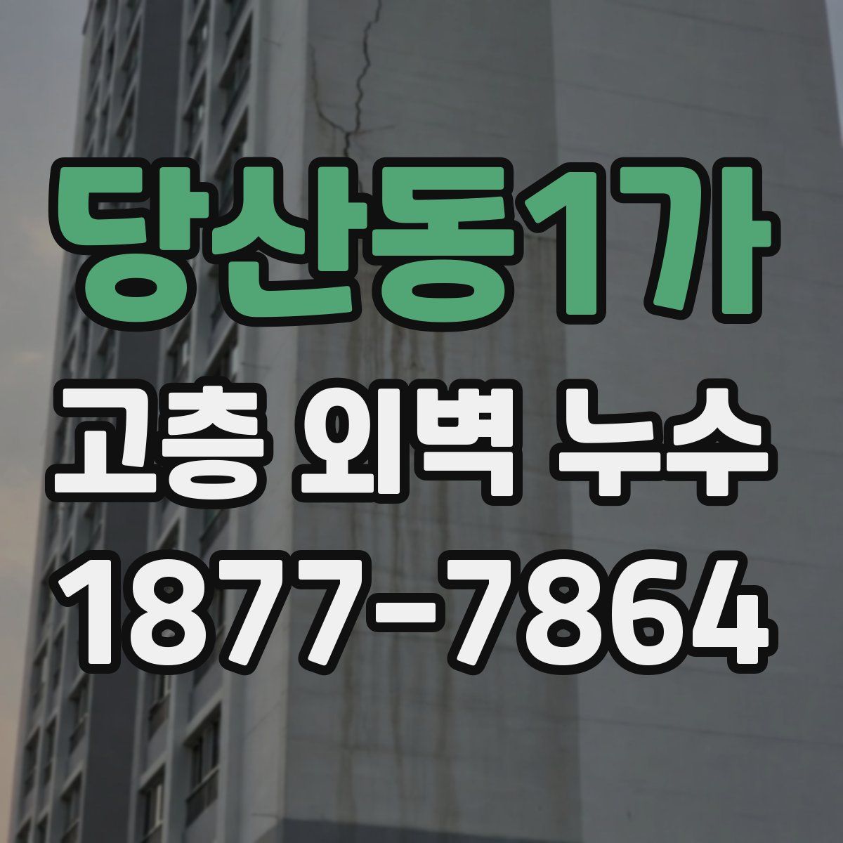 당산동1가 고층 외벽 누수