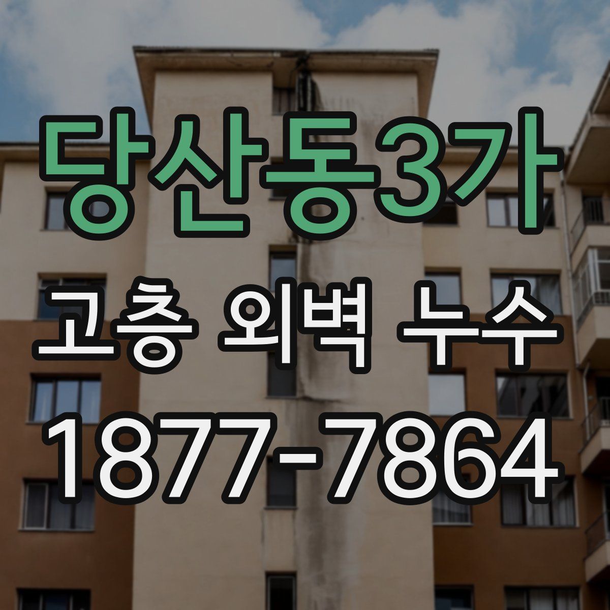 당산동3가 고층 외벽 누수
