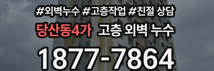 당산동4가 고층 외벽 누수