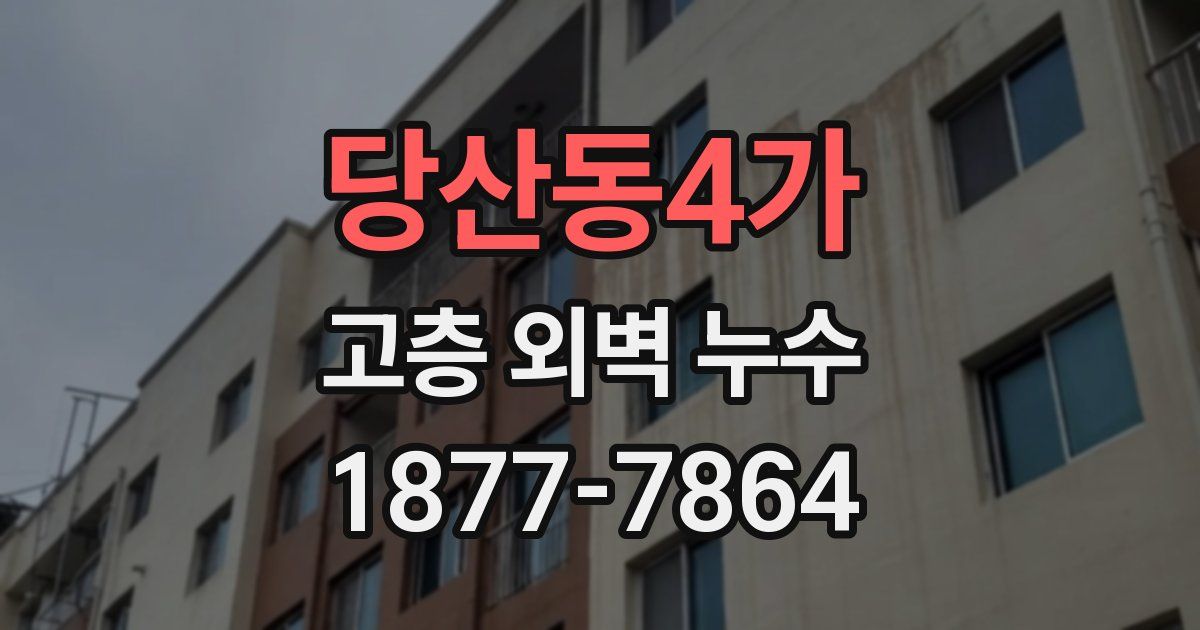 당산동4가 고층 외벽 누수