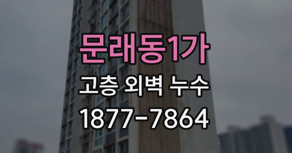 문래동1가 고층 외벽 누수