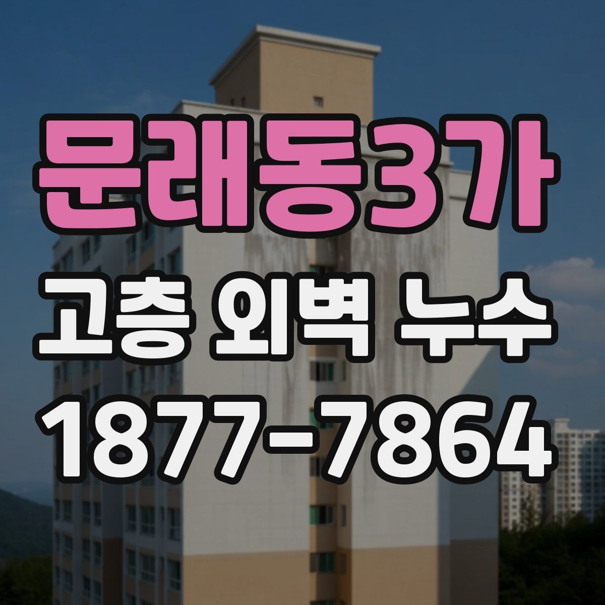 문래동3가 고층 외벽 누수