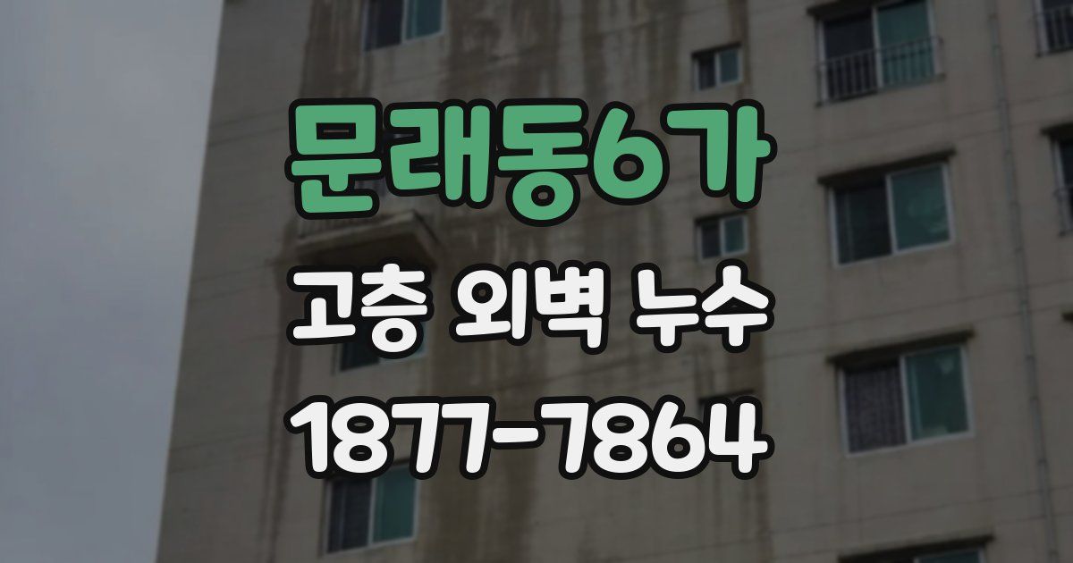 문래동6가 고층 외벽 누수
