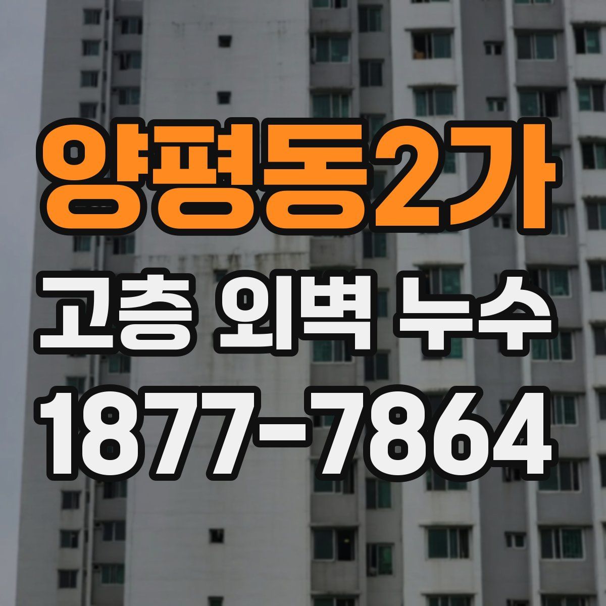 양평동2가 고층 외벽 누수