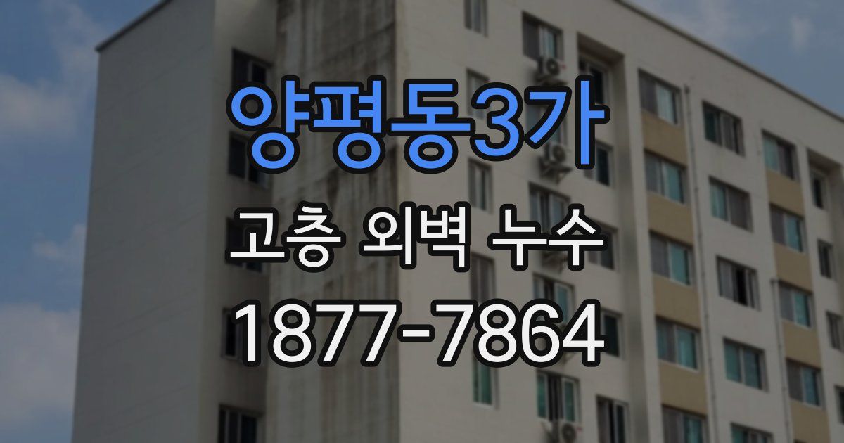 양평동3가 고층 외벽 누수