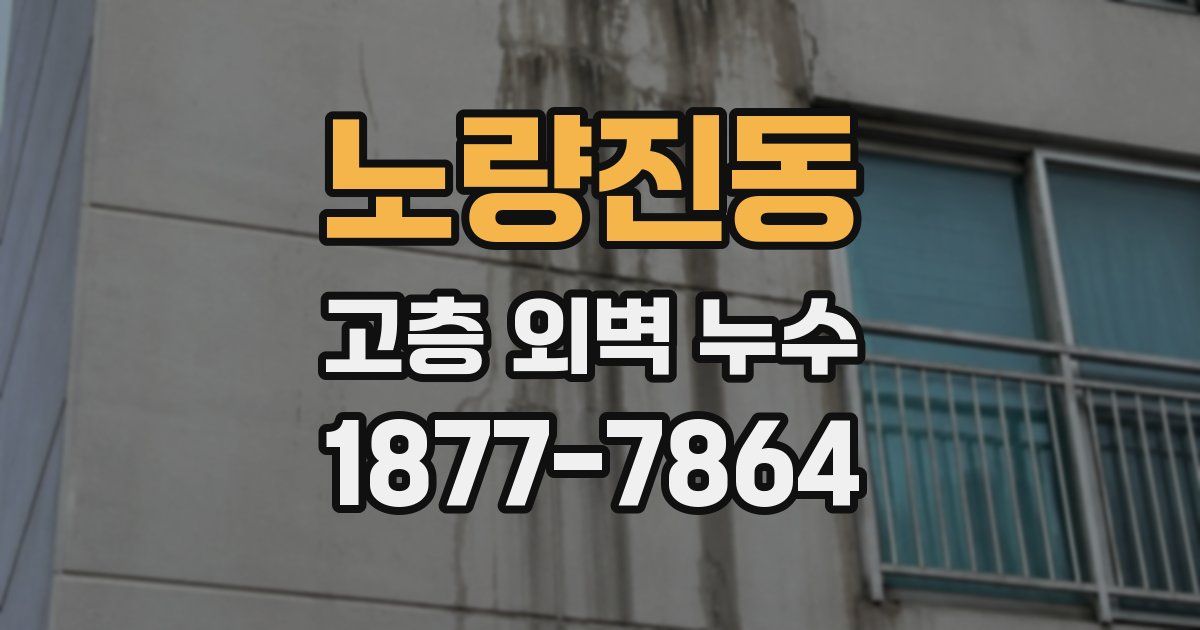 노량진동 고층 외벽 누수