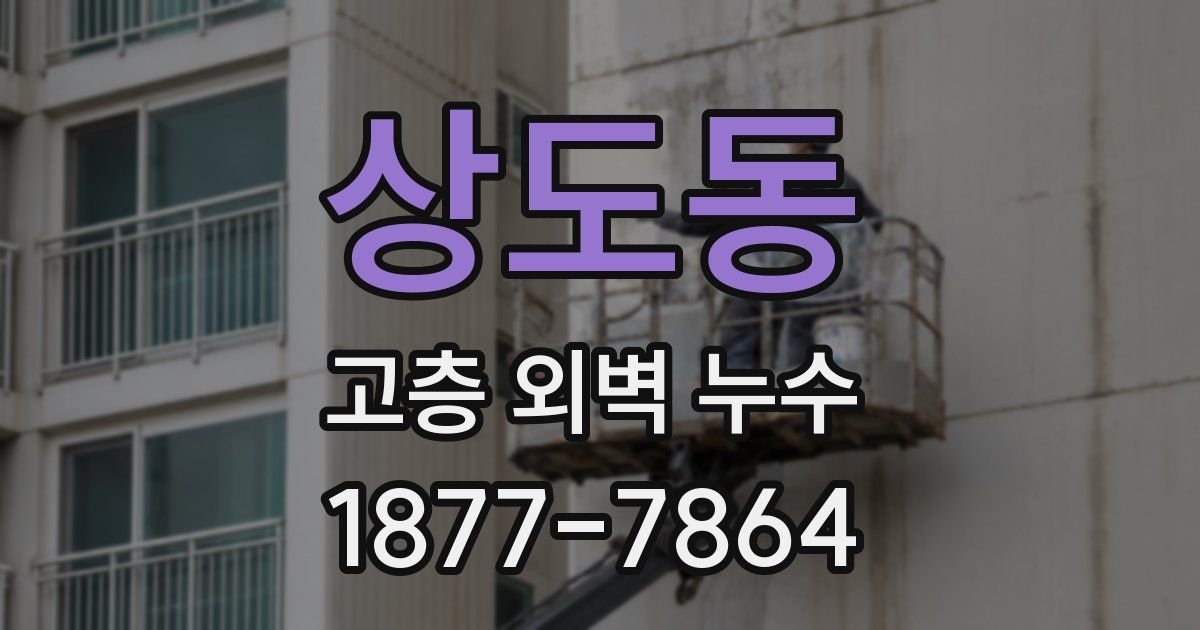 상도동 고층 외벽 누수