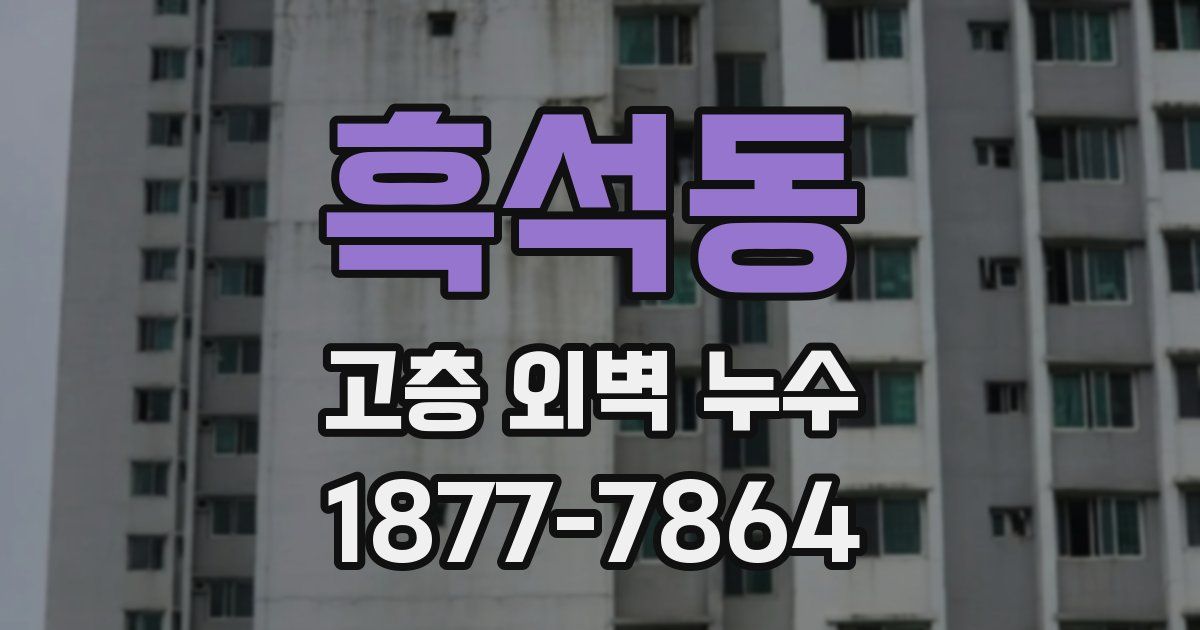 흑석동 고층 외벽 누수