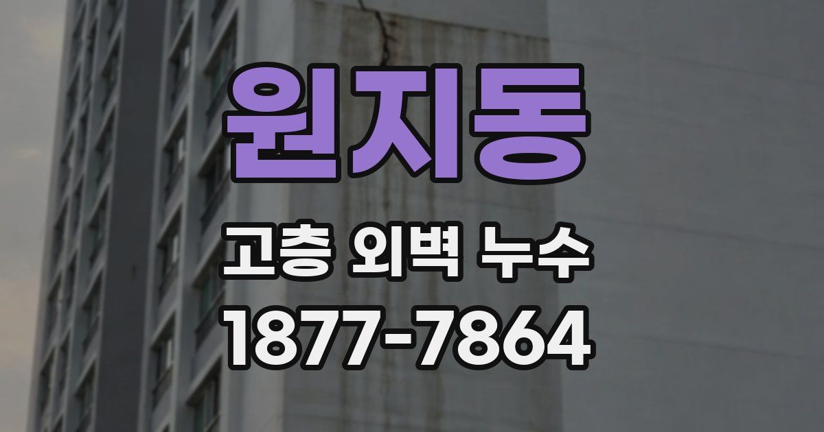원지동 고층 외벽 누수