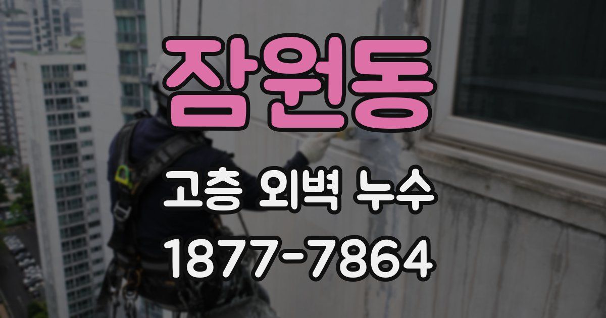 잠원동 고층 외벽 누수