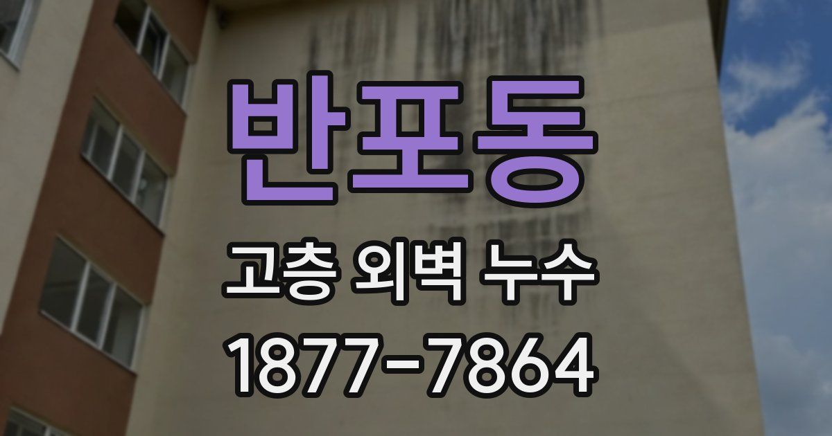 반포동 고층 외벽 누수