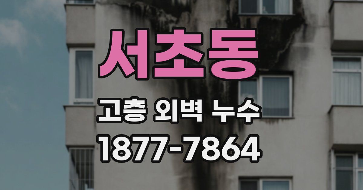 서초동 고층 외벽 누수