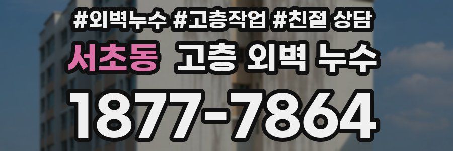 서초동 고층 외벽 누수