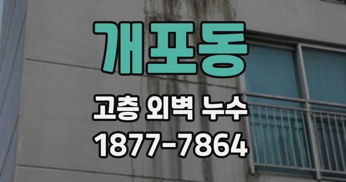개포동 고층 외벽 누수