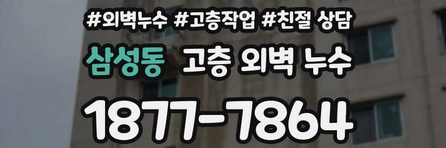삼성동 고층 외벽 누수