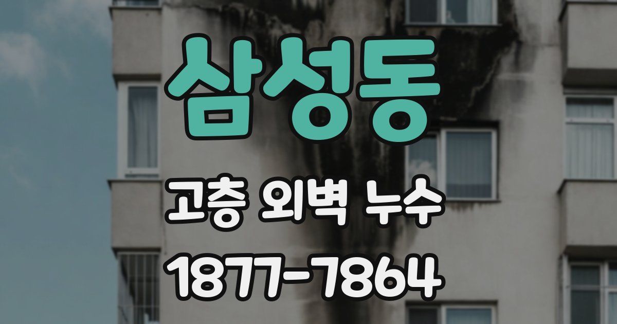 삼성동 고층 외벽 누수