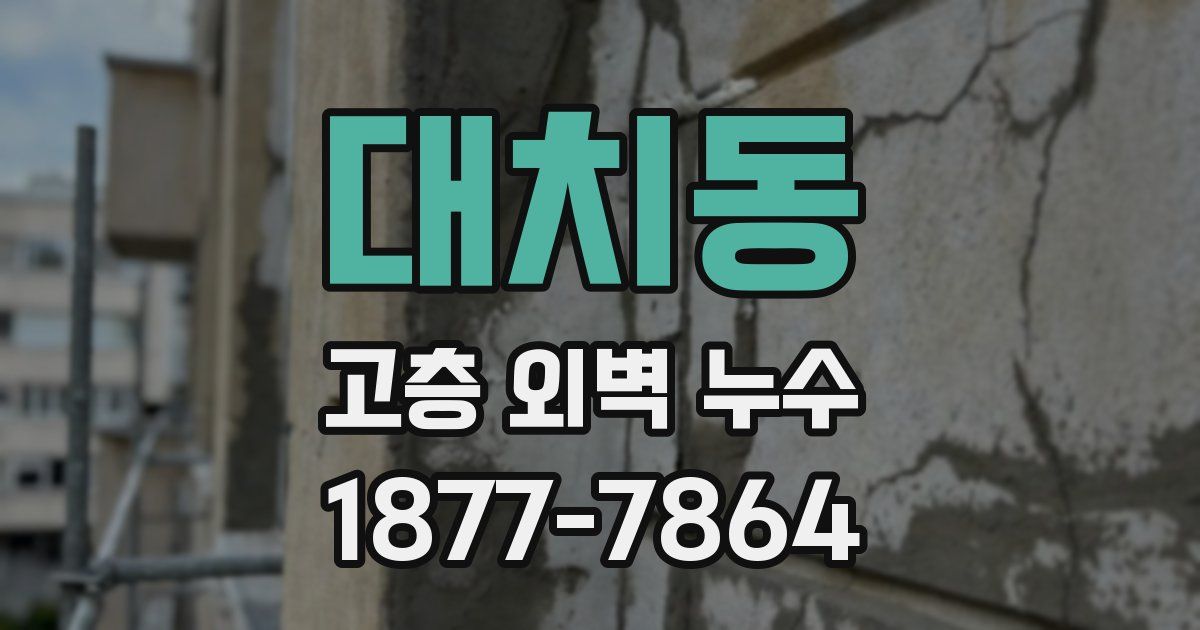 대치동 고층 외벽 누수