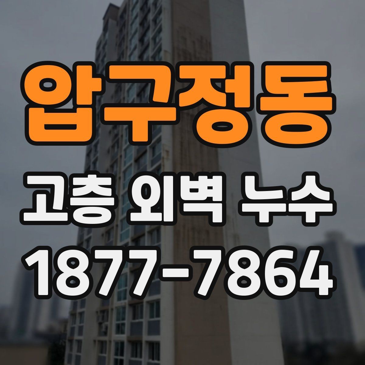압구정동 고층 외벽 누수 방수 보수 시 흔한 실수