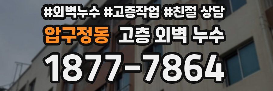 압구정동 고층 외벽 누수