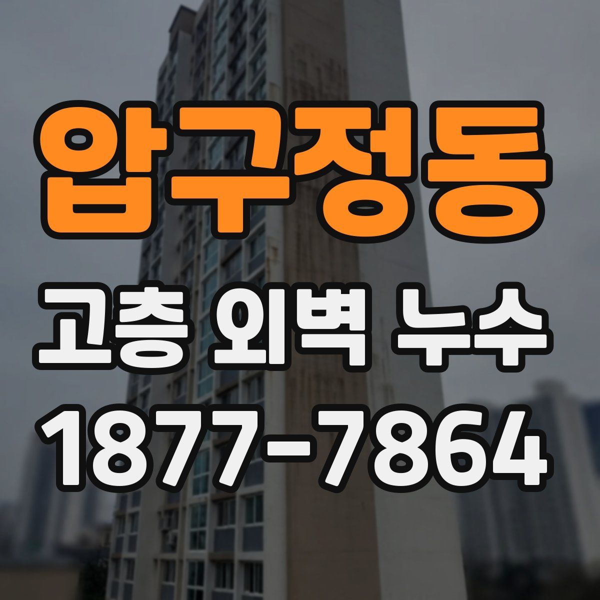 압구정동 고층 외벽 누수