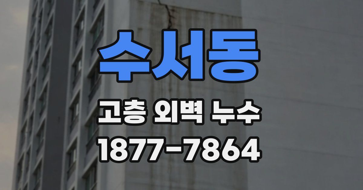 수서동 고층 외벽 누수