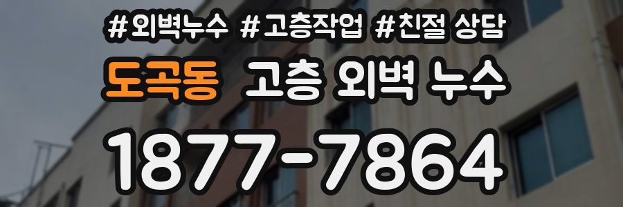 도곡동 고층 외벽 누수