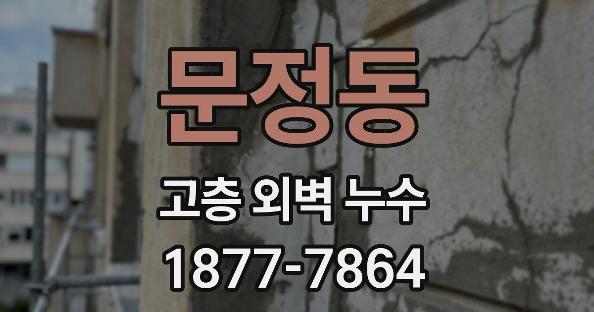 문정동 고층 외벽 누수