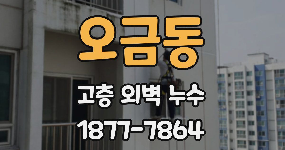 오금동 고층 외벽 누수