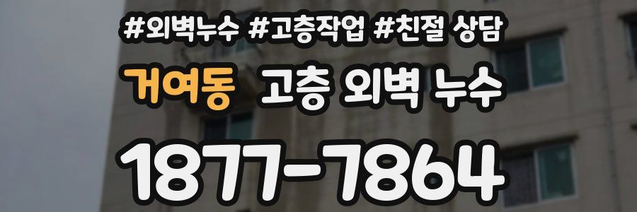 거여동 고층 외벽 누수