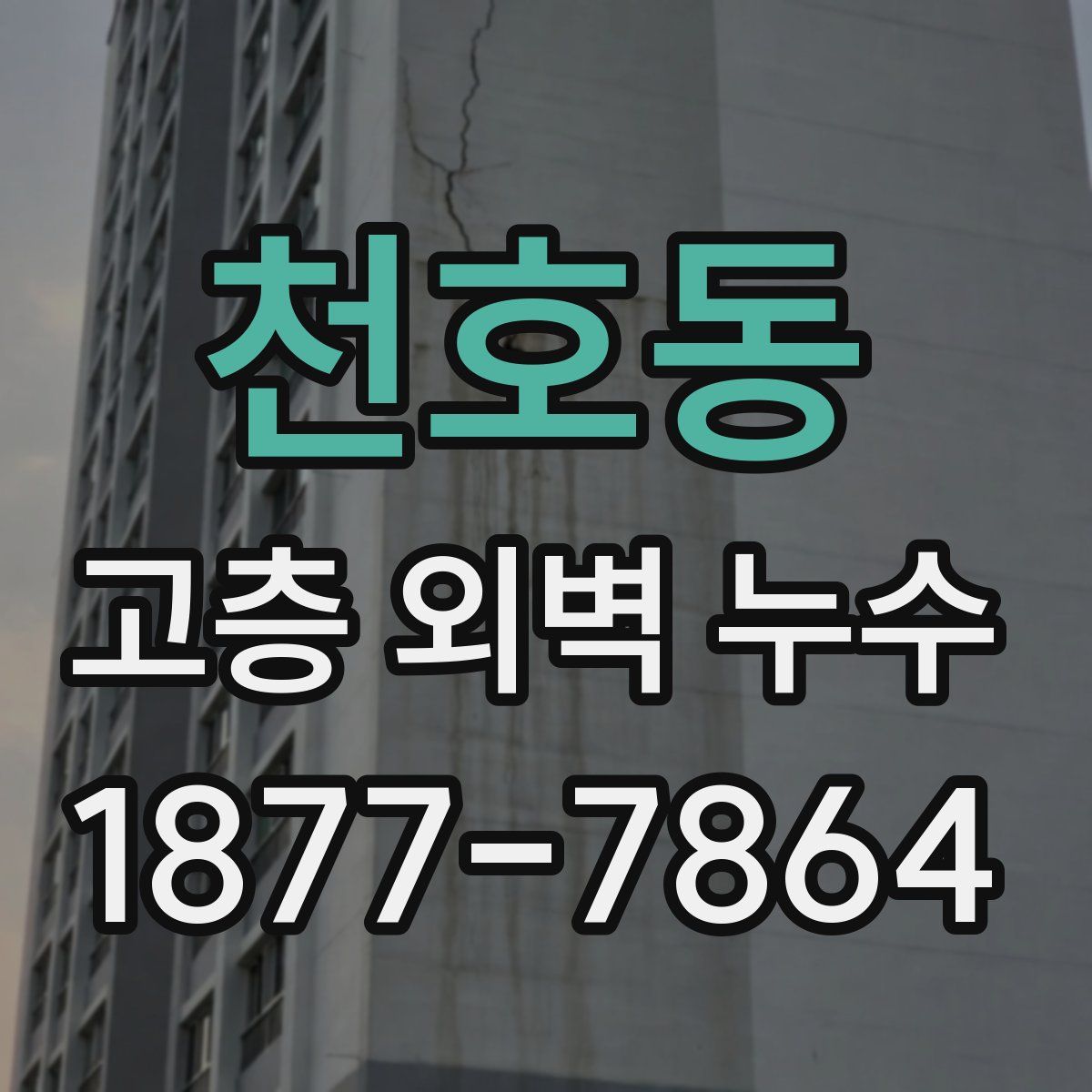 천호동 고층 외벽 누수