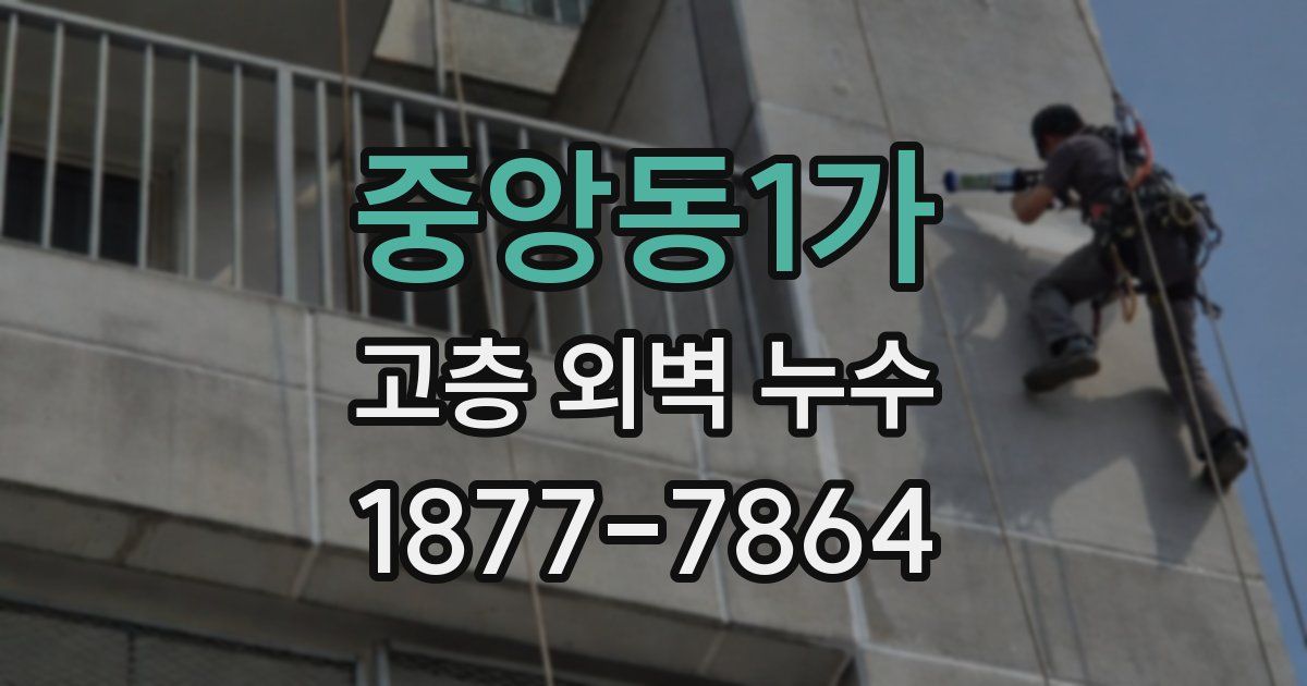 중앙동1가 고층 외벽 누수