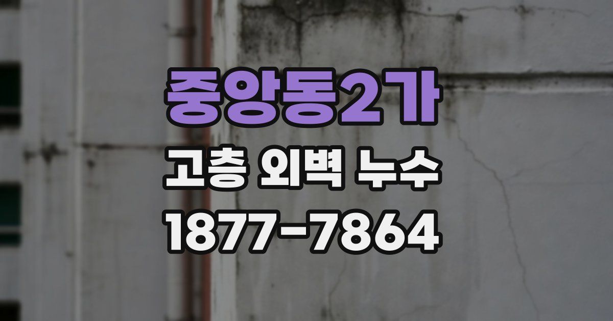 중앙동2가 고층 외벽 누수