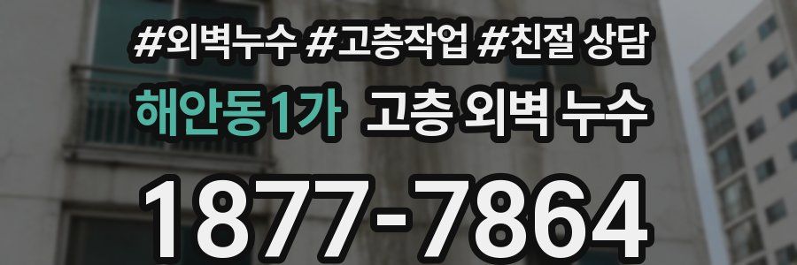해안동1가 고층 외벽 누수