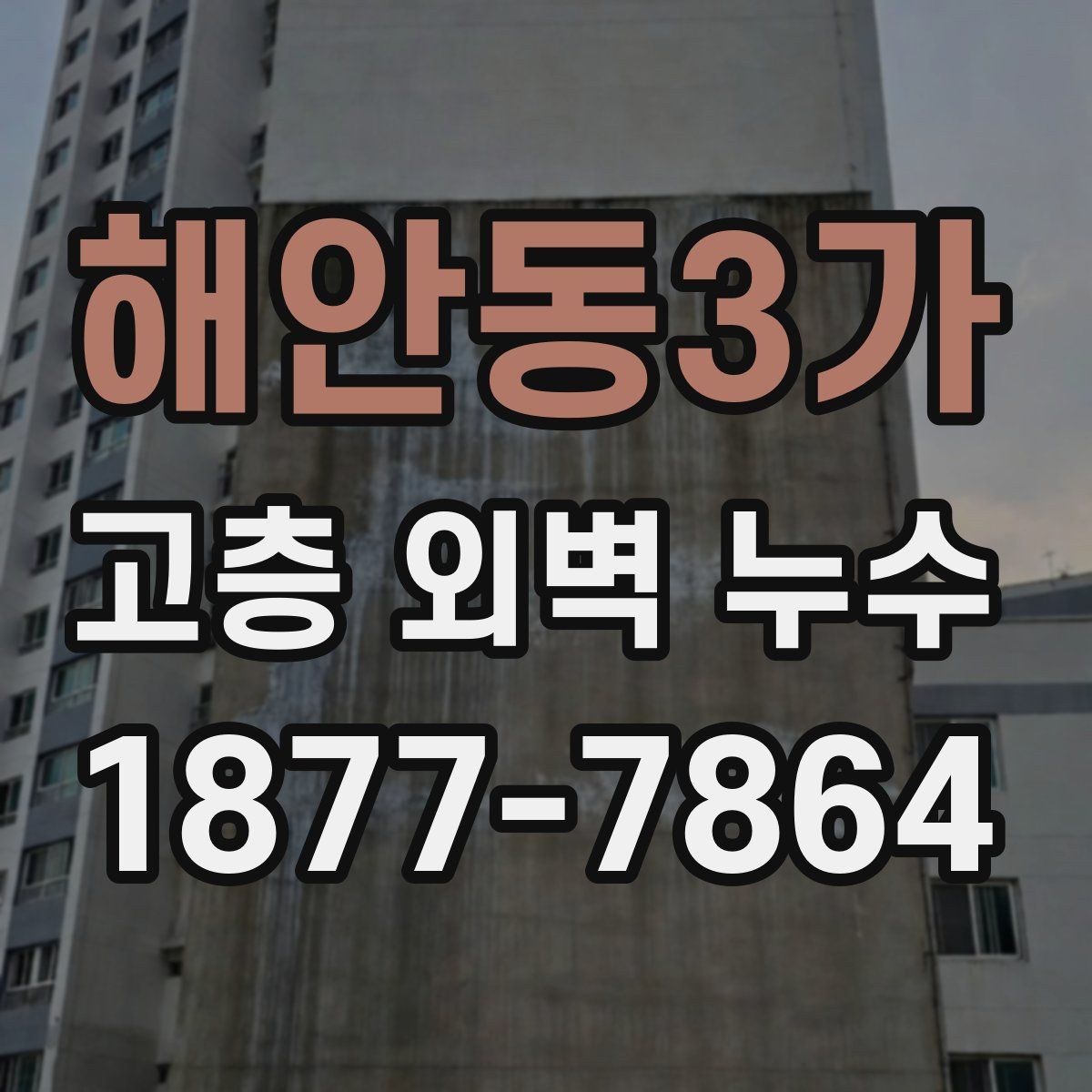 해안동3가 고층 외벽 누수