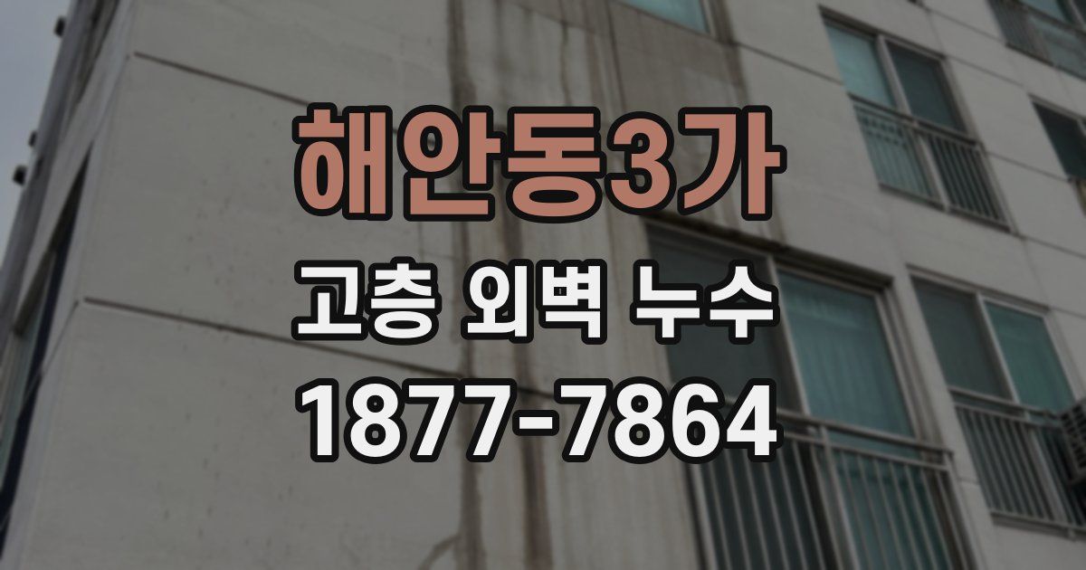 해안동3가 고층 외벽 누수