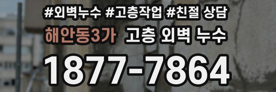 해안동3가 고층 외벽 누수